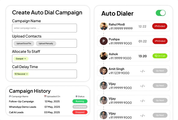 Android & Sim Based Auto Dialer Interface