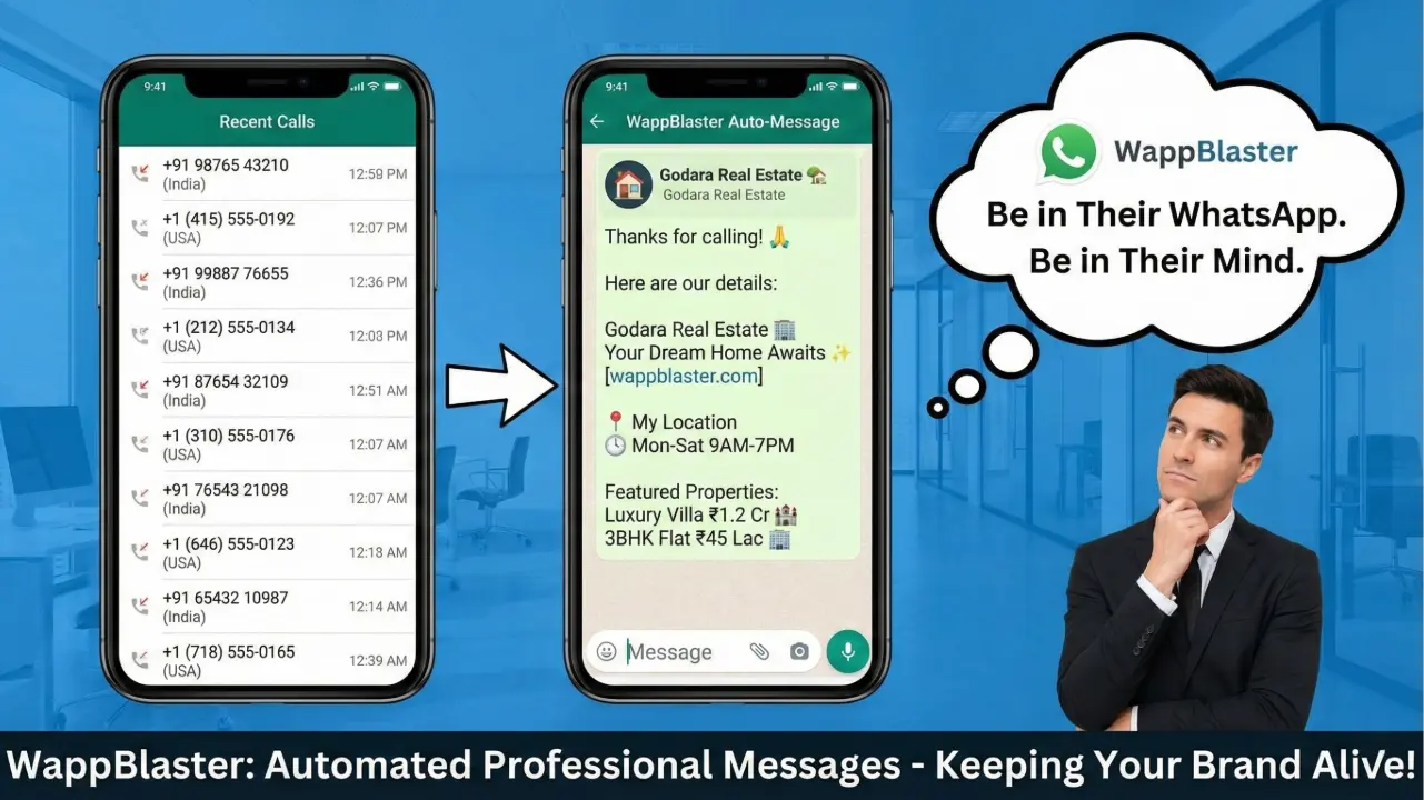 WappBlaster Demo Video - Learn how to automatically send WhatsApp messages after every phone call